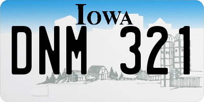 IA license plate DNM321