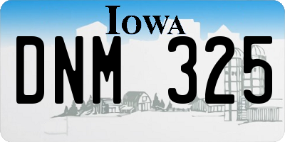 IA license plate DNM325