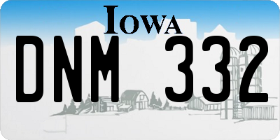 IA license plate DNM332