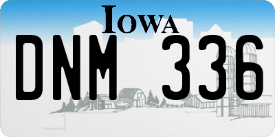 IA license plate DNM336