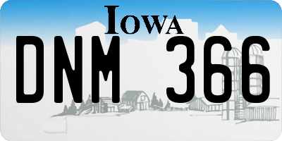 IA license plate DNM366