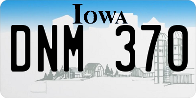 IA license plate DNM370