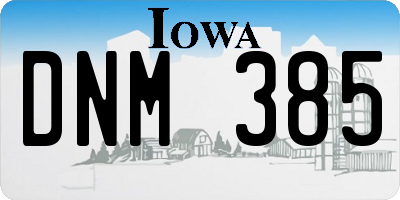 IA license plate DNM385