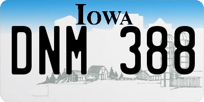 IA license plate DNM388