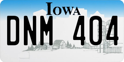 IA license plate DNM404