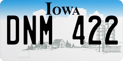 IA license plate DNM422