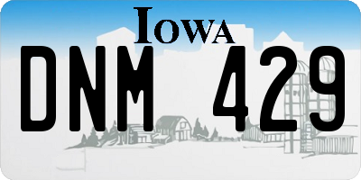 IA license plate DNM429