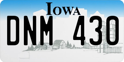 IA license plate DNM430
