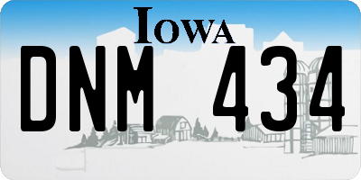IA license plate DNM434