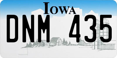 IA license plate DNM435