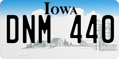 IA license plate DNM440