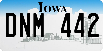 IA license plate DNM442