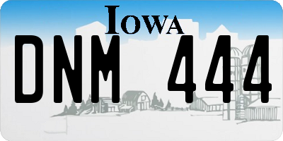 IA license plate DNM444
