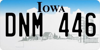 IA license plate DNM446