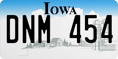 IA license plate DNM454