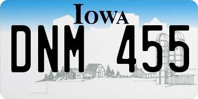 IA license plate DNM455
