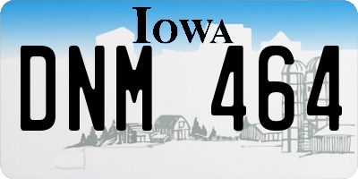 IA license plate DNM464