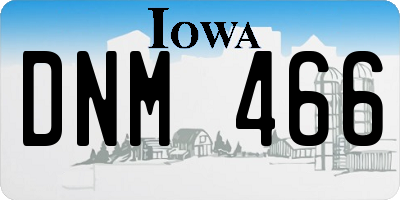 IA license plate DNM466