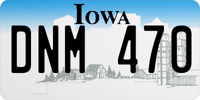 IA license plate DNM470