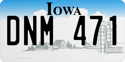 IA license plate DNM471