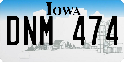 IA license plate DNM474