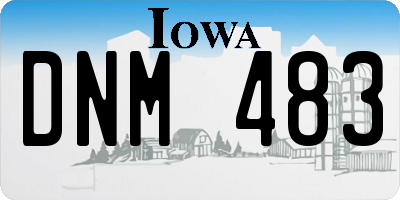 IA license plate DNM483