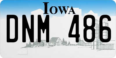 IA license plate DNM486