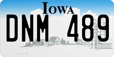 IA license plate DNM489