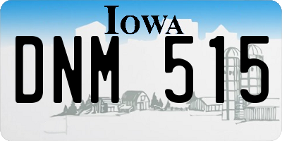 IA license plate DNM515