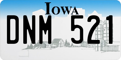 IA license plate DNM521