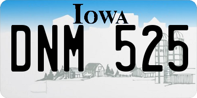 IA license plate DNM525