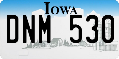 IA license plate DNM530