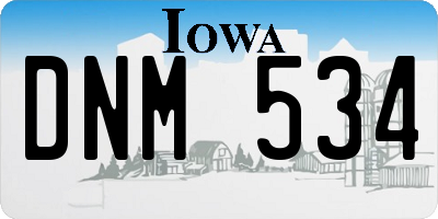 IA license plate DNM534