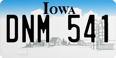 IA license plate DNM541