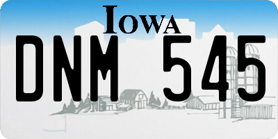 IA license plate DNM545