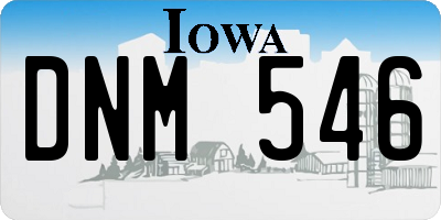 IA license plate DNM546