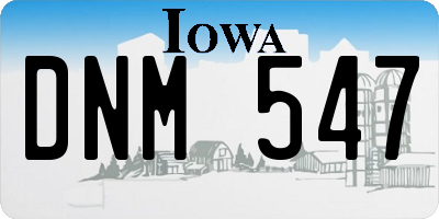 IA license plate DNM547