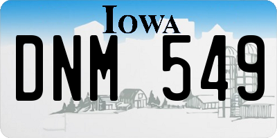 IA license plate DNM549