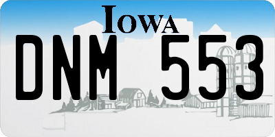 IA license plate DNM553