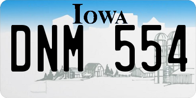 IA license plate DNM554