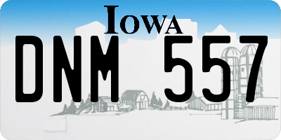 IA license plate DNM557