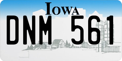 IA license plate DNM561