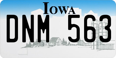 IA license plate DNM563