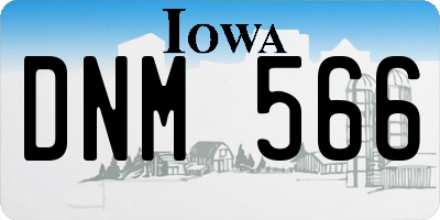 IA license plate DNM566