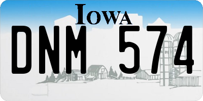 IA license plate DNM574