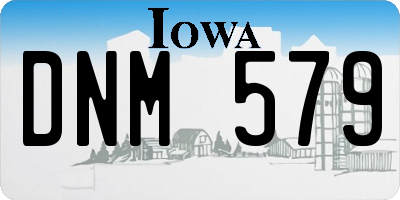 IA license plate DNM579
