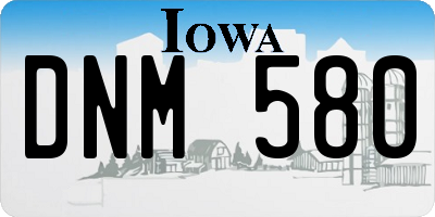 IA license plate DNM580
