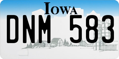 IA license plate DNM583
