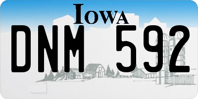 IA license plate DNM592