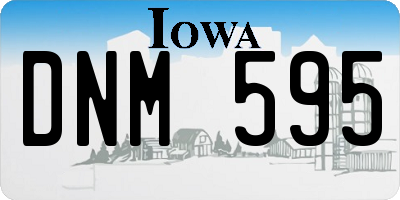 IA license plate DNM595